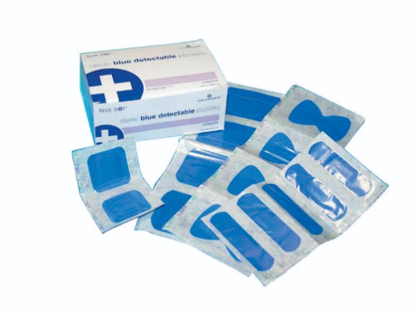 Waterproof Assorted Plasters Blue x 100 072854