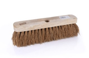 Wooden Broom Head Coco (Soft) Bristle 300mm (11.5in)