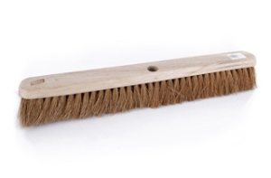 Wooden Broom Head Coco (Soft) Bristle 600mm (24in)