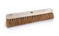 Wooden Broom Head Coco (Soft) Bristle 450mm (18in)